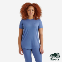 Roots 女裝- ACTIVE短袖上衣-藍紫色