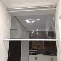 免運/快速發貨 限時下殺  全透明防水防塵陽臺防雨卷簾門窗冷氣暖氣空調隔斷拉珠卷簾透明簾