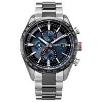 【CITIZEN 星辰】GENTS 三眼計時電波鈦金屬光動能男錶/42mm(AT8186-51L)