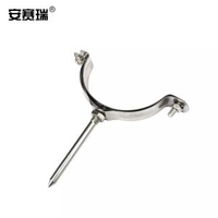 安賽瑞 不鏽鋼水管夾 圓形PPR立管支架鐵管卡子M8×63mm 50個