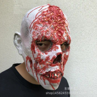 Halloween walking dead horror bloody face mask haunted house props scary face