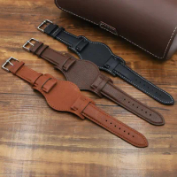Leather backing top layer cowhide waterproof strap for Rolex Water Ghost /Omega disc series/ fossil watch 16/20/22/24mm