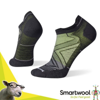 SmartWool 美麗諾羊毛 機能跑步超輕減震踝襪(2入)/彈性排汗跑步襪_黑色