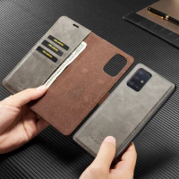 Retro Magnetic 2 in 1 Wallet Case For Samsung Galaxy A51 A71 Detachable Leather Back Cover Coque