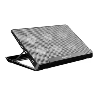 Nuoxi 6 Led High Speed Fans Cooling Pad Notebook Laptop Stand Portable Adjustable Aluminum Desktop Ventilated Cooling Holder Fol