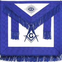 Masonic Apron White Leather Grand Blue Lodge Official Masonic Regalia Official Apron Embroidery Square and Compass Badge Tassel