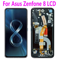 Super AMOLED ZS590KS With Frame For Asus Zenfone 8 LCD Display Touch Pancel Digitizer Screen Replacement For Asus Zenfone 8z lcd