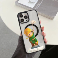 เคสโทรศัพท์แม่เหล็ก ดีไซน์เจ้าชายน้อย Hirono น่ารัก สำหรับ iPhone 12, 13, 14 Pro, 15 Pro Max และ 16 
