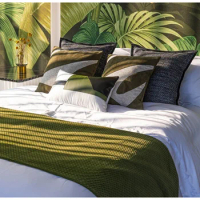 Moss Green Modern Abstract Cushion Cover American Style Sofa Bed Pillow Case Shams 45x45cm Distinctive Design Interior