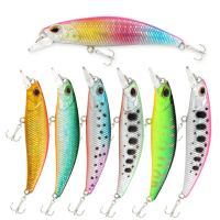Umpan Minnow Slow Sinking 6.5cm/5g - Lure Suspensi Multi Kedalaman untuk Bass & Predator Air Tawar/L