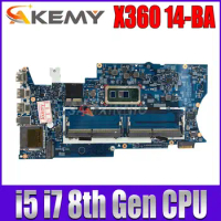 18755-1 For HP X360 14-BA Laptop Motherboard With I5-8265U i7-8565U CPU 100% Fully Tested