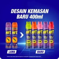 HIT Aerosol Spray Anti Nyamuk / Semprotan Nyamuk - 400 ml Orange