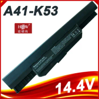 14.4V 4 Cells laptop battery pack A32-K53 A41-K53 for ASUS K53 K53E X54C X53S X53 K53S X53E