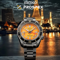 SEIKO SPB487J1 暹羅之夜 三日鍊 GMT 潛水陶瓷機械錶 - 42mm橘色