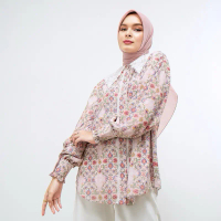 Mandjha Clarrisa Pink Blouse Atasan Wanita Baju Lebaran 2025 By Ivan Gunawan