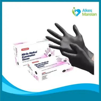 ONEMED - Sarung Tangan Onemed Nitrile Exam Glove Black Box isi 100 / Sarung tangan hitam / Sarung Ta
