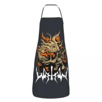 Custom Bib Cool Aprons for Men Women Unisex Adult Chef Kitchen Cooking Bloody Wood Tablier Cuisine Painting