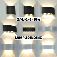 Aluminum Wall Light Waterproof LED Wall Lamp Indoor/2/4/6/8/10/12W Lampu Dinding Ruang Tamu Wall Lig