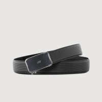 【BRAUN BUFFEL 德國小金牛】台灣總代理 商務型男 造型壓紋自動扣皮帶-鎗色(BF24S-WEG206-SGU)