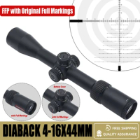 DIABACK Tactical Optical FFP Riflescope 4-16X44M 30mm Tube Airsoft and Hunting with Full Markings