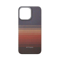 【PITAKA】iPhone16 航太纖維磁吸手機殼 日落月升(13g 全球最薄 MagSafe)