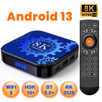 Transpeed Android 13 Wifi5 TV HDR10 sokongan 8K Video 128G 64G 32G BT5.0 RK3528 4K 3D Set Top