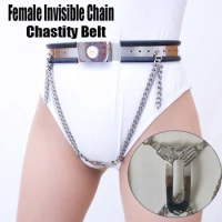 Female Invisible Chain Chastity Belt Stainless Steel Adjustable Strapon Pants New/old Chastity Lockable Chastity Pants Sex Toy