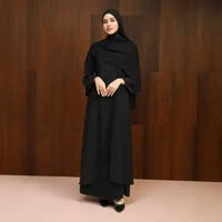 Lozy Hijab - Artha Outer Dress (Long Outer Dress Bahan Cooltech Koleksi Raya Lebaran 2026) Black