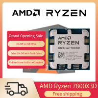 New AMD RYZEN™ 7 7800X3D Gaming Processor 8-Core 16-Thread CPU 5NM 96M Socket AM5 Without Fan
