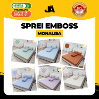 Sprei Kasur Emboss Ukuran 90 x 200cm Monalisa / Anti Geser / Kos kosan Rumah Kamar Murah Berkualitas