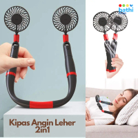 Kipas Angin Leher 2in1 LED Display Portable Cooling Neck Fan BATHI-D9
