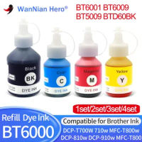 BT6000 BT6001 BT6009 BT5009 BTD60BK Refill Ink Dye Ink For Brother DCP-910w MFC-T800 DCP-910dw HL-T4000dw T4500dw T220 HL-T420w