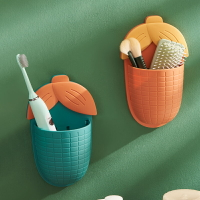 衛生間置物架免打孔浴室架子壁掛墻上梳子收納盒洗漱臺牙膏牙刷筒