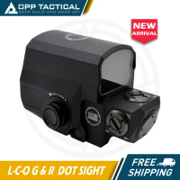 Tactical L-C-O Red and Green Dot Sight Holographic Sight Tactical Rifles Scopes Hunting Scopes Reflex Sight Fit 20mm Rail Mount