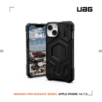 【UAG】iPhone 13/14 MagSafe 頂級版耐衝擊保護殼-極黑(UAG)