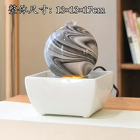 全城熱賣 - 八方招財聚寶盆流水擺件客廳玄關風水辦公室迴圈加濕開業喬遷送禮有球必應-星空灰