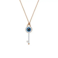 Devil's Eye Key - Devil's Eye Chain Necklace Dynamic Swan Heartbeat Collarbone Chain Pendant