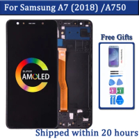 Super Amoled For Samsung A7 2018 A750 SM-A750F LCD Display with Touch Screen Digitizer Assembly For Samsung A750 LCD