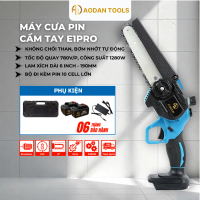 Máy Cưa Xích Pin AODAN E1PRO 6Inch - Động Cơ Không Chổi Than, Có Bơm Nhớt, Pin 10-Cell