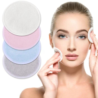 10pcs Bamboo Makeup Remover Pads Reusable Puff Washable Cotton Pads Face Cleansing Towel Make-up Pads Healthy Skin Care Tools