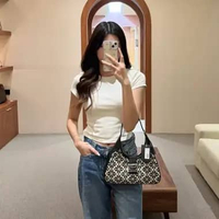 Tas KATE SPADE JACQUARD FLORAL NOUVEAU BLACK FLAP HOBO BAG 100% ORIGINAL 26X6X14CM