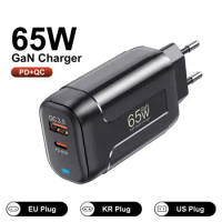 65W GaN USB Type C Charger QC4.0 PD 3.0 Fast Charger For Xiaomi iPhone 15 14 13 12 Huawei Redmi Laptop Mobile Phones Charger