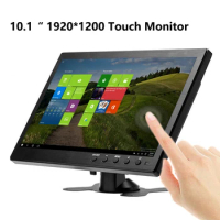 10.1 Inch 1920x1200 Portable Monitor with VGA HDMI BNC USB Touch LCD Screen for PS3/PS4 XBOX360 Raspberry Pi System CCTV