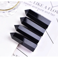 1 Pc Natural Obsidian 3-4 cm Hexagon Pillar Crystal Dot Wand Healing Crystal Home Decorations Natura