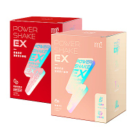 【m2 美度】PowerShake EX 超能奶昔升級版-黑絲絨奶茶(26gx7入)x1盒+榛果可可(25gx8入)x1盒