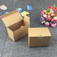Wholesale 50 PC/Lot 10*5*6 cm Kraft Paper Blank Gift Box Jewelry Carry Case Cuboid Gift Boxes Package Box Accept Custom Logo