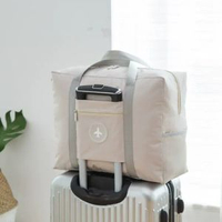 內地直送 - 超大容量日式旅行純色小清新圓標拉桿包摺疊旅行衣物收納袋棉被袋