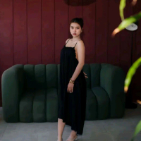 dress mewah viral bahan rayon premium warna hitam tanpa merek warna laen bisa request note