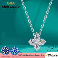 D VVS1 Moissanite Pandent Necklace GRA Certified 0.4ct Lab Diamond s925 Sterling Silver Dainty Neckl