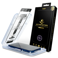 hoda iPhone 15/15 Plus/15 Pro/15 Pro Max AR抗反射滿版玻璃保護貼(附無塵太空艙貼膜神器)